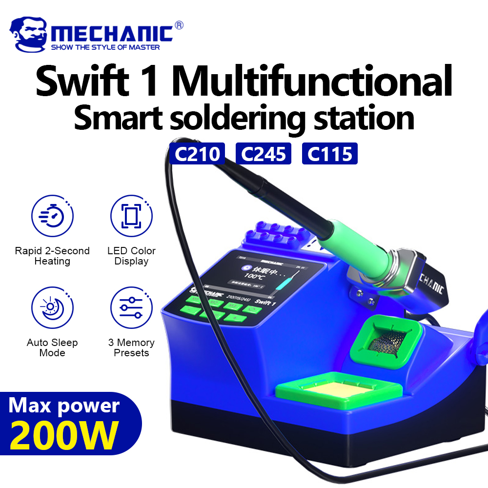 C210 Precision Soldering Station - Цифровая паяльная станция MECHANIC Swift 1,