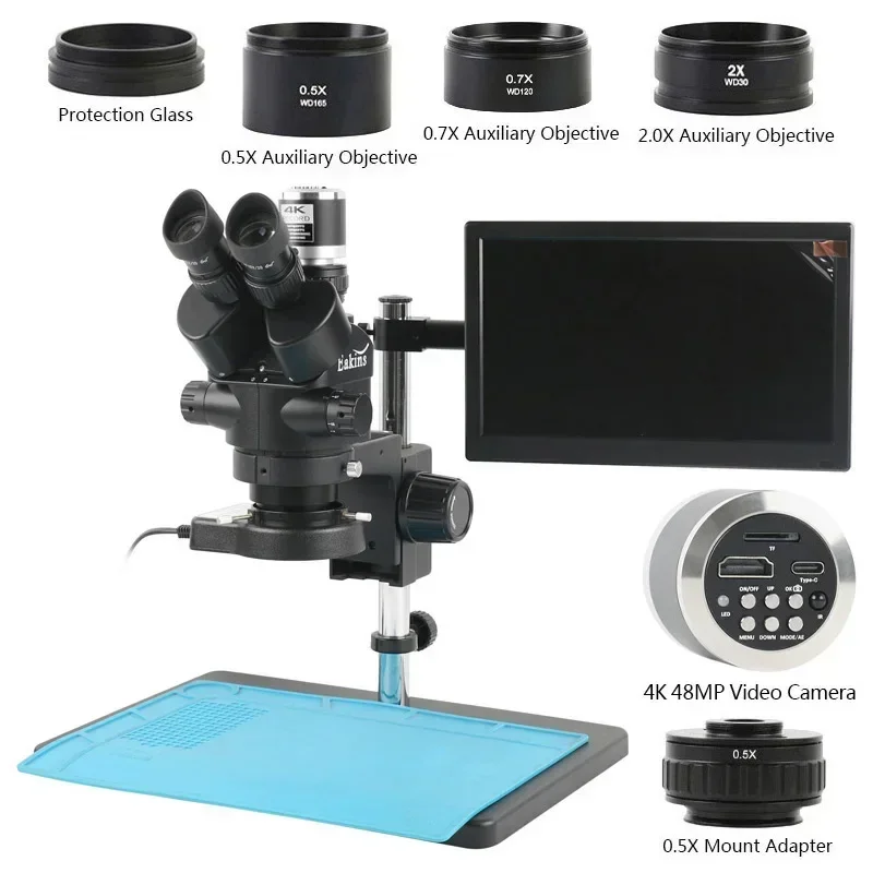 Trinocular Stereo Microscope 7X-45X - Тринокулярный стереомикроскоп Simul Focal 3,5X 7X