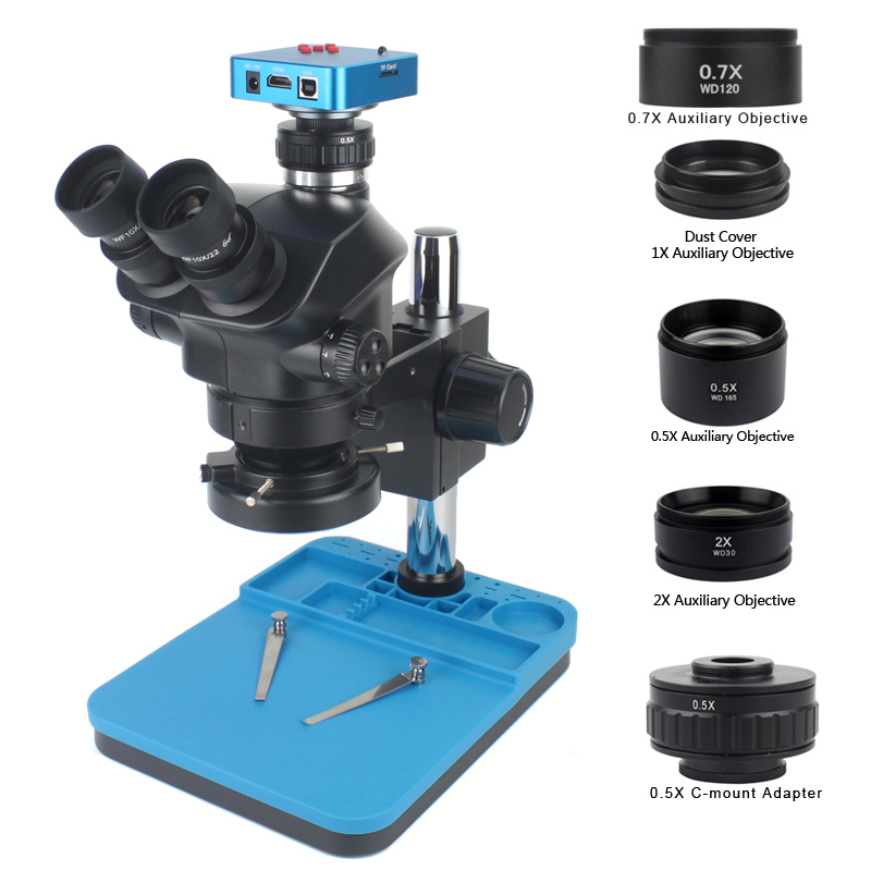 Simul-Focal Industrial Microscope 4K Hdmi - Комплект стереомикроскопа 1080P 48MP 2K 4K