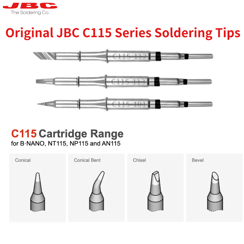C115 Nano Soldering Iron Station - Оригинальные картриджи JBC C115, жала для