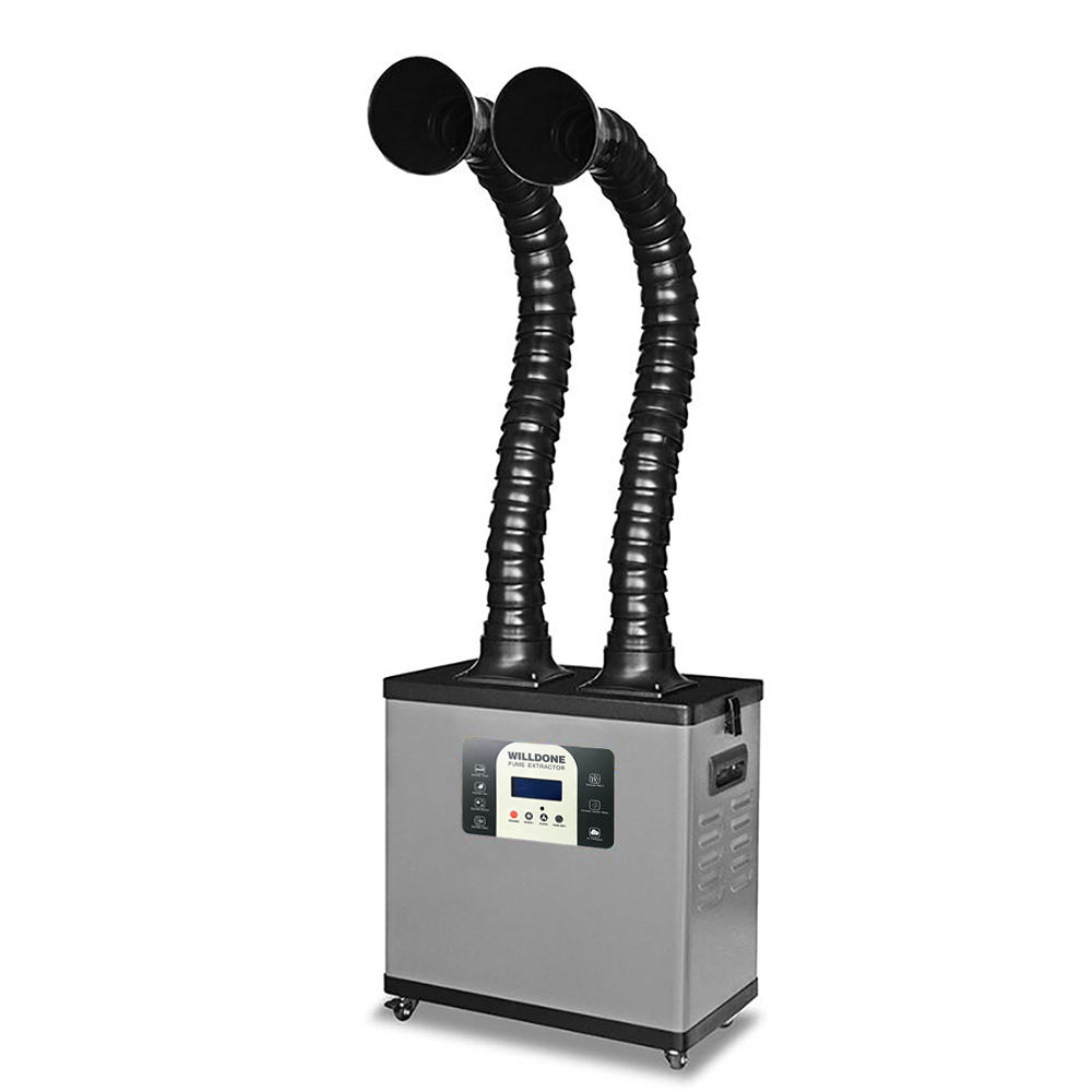 Fume Extractor Soldering Dual Arm - C200Y Портативный высокомощный двойной рычаг, паяльный
