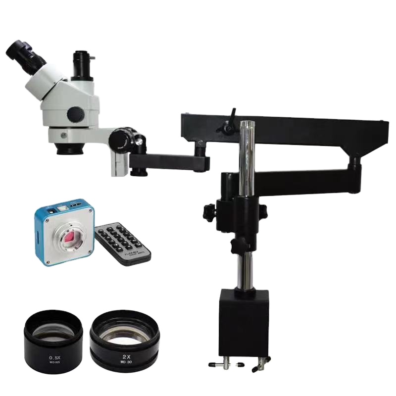 Articulating Arm Boom Stand Microscope - Тринокулярный стереомикроскоп с гибкой подвижной шарнирной