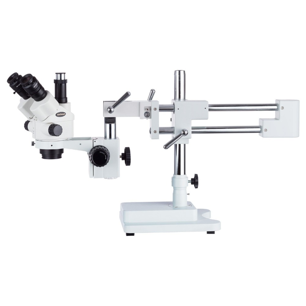 Trinocular Stereo Microscope 7X-45X - Стереомикроскоп AmScope SM-4 серии с симультанной