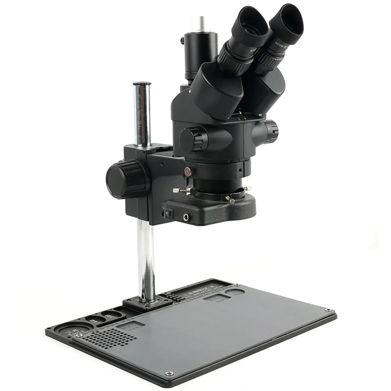Trinocular Stereo Microscope 7X-45X - 7X-45X зум, промышленный простофокальный алюминиевый сплав,