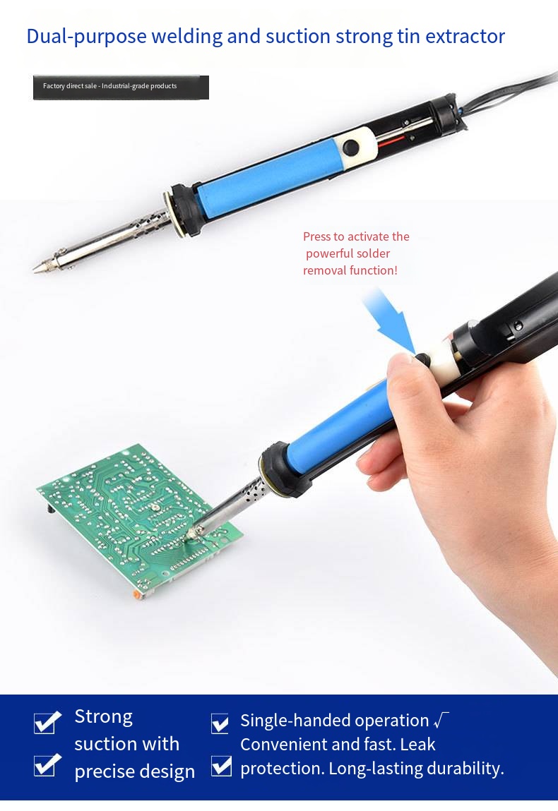 Desoldering Pump Electric Vacuum Station - Электрический паяльник-вакуумный отсос для олова, 30