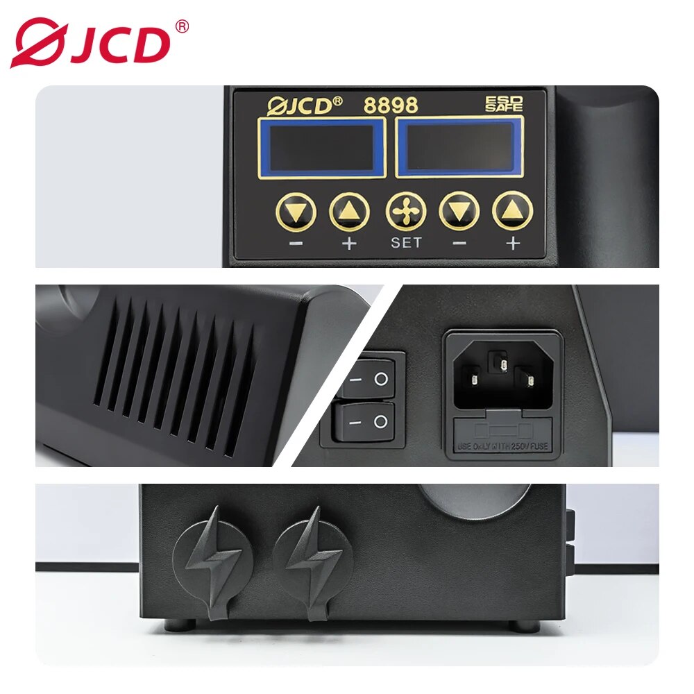 Паяльная станция JCD 8898 750  – обзор и цена 2 In 1 Soldering Rework Station 750W