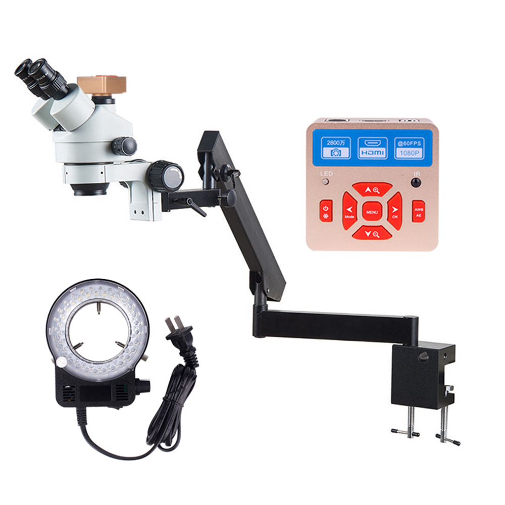 Гибкий кронштейн-фиксатор для  – обзор и цена Trinocular Stereo Microscope 7X-45X