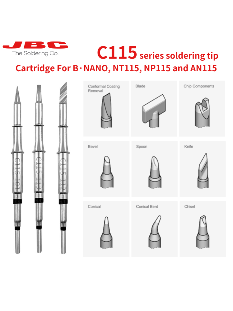 Оригинальные картриджи JBC C11 – обзор и цена C115 Nano Soldering Iron Station