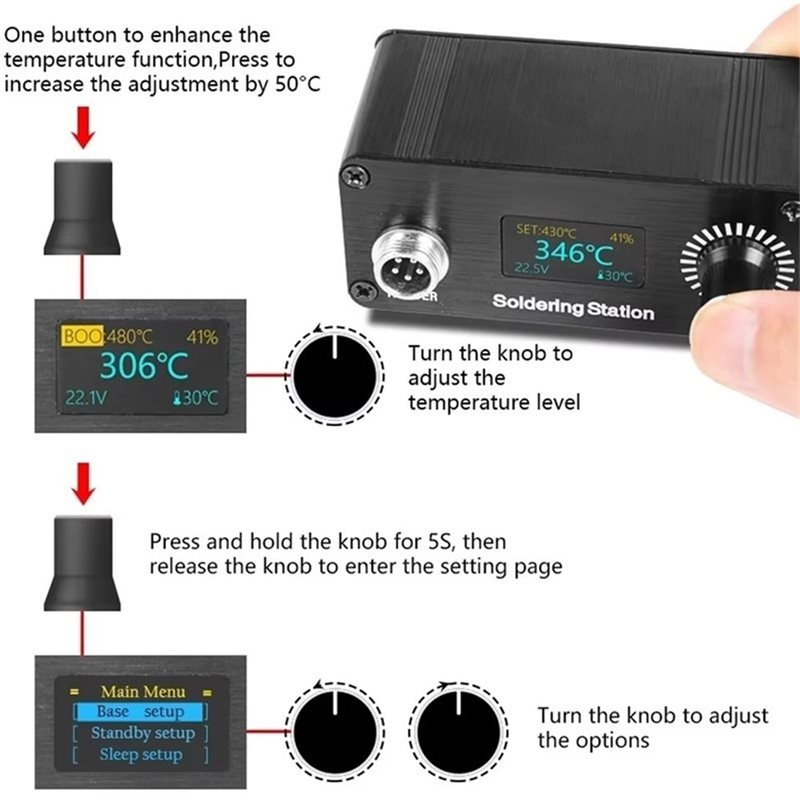 Паяльная станция B23B T12 для  – обзор и цена T12 Soldering Station Oled