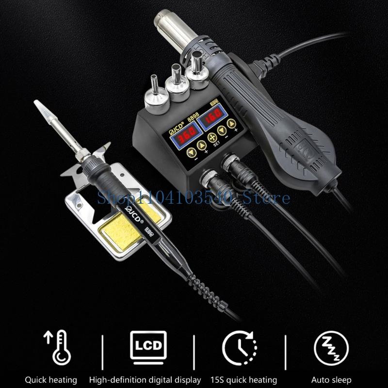 02DC 750 Вт Паяльная станция 2 – обзор и цена 2 In 1 Soldering Rework Station 750W