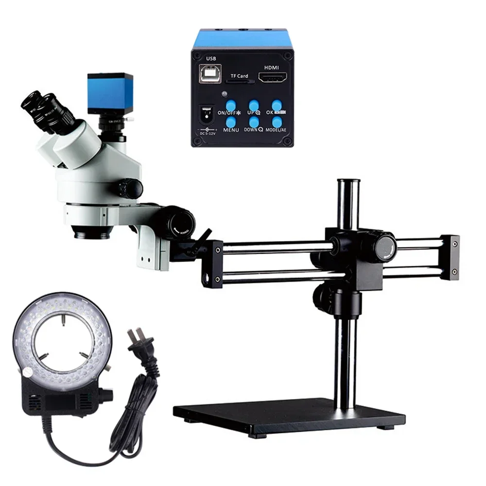 2026/Микроскоп с двойной стойк – обзор и цена Trinocular Stereo Microscope 7X-45X