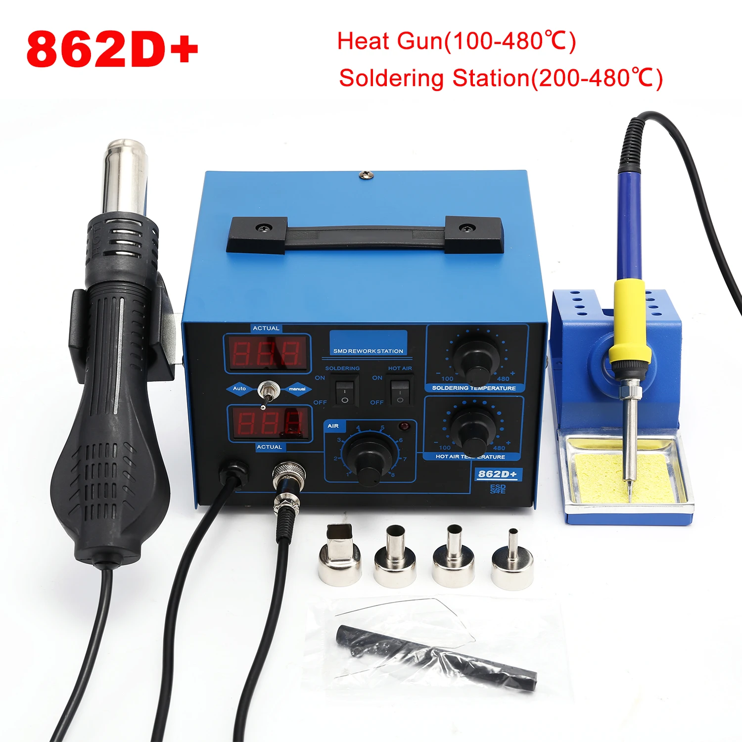 Паяльная станция 2-в-1 750 Вт  – обзор и цена 2 In 1 Soldering Rework Station 750W