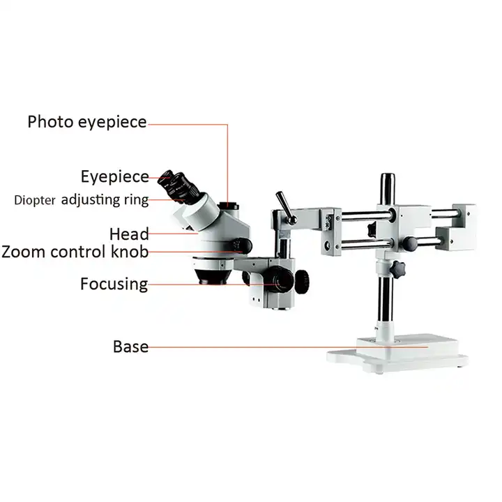 Стереомикроскоп с 7-45-кратным – обзор и цена Trinocular Stereo Microscope 7X-45X