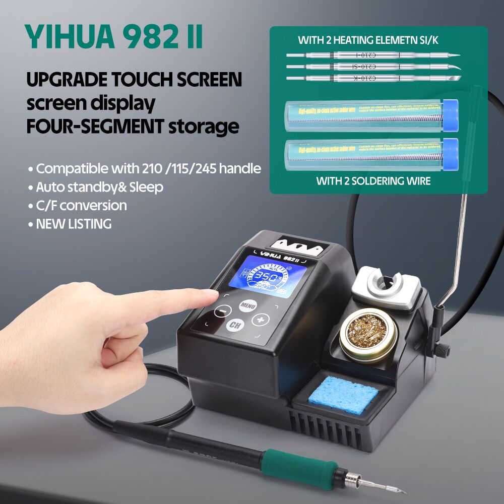 YIHUA 982-II сенсорный экран C – обзор и цена C210 Precision Soldering Station