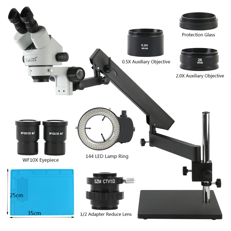 Настольная подставка с шарнирн – обзор и цена Trinocular Stereo Microscope 7X-45X