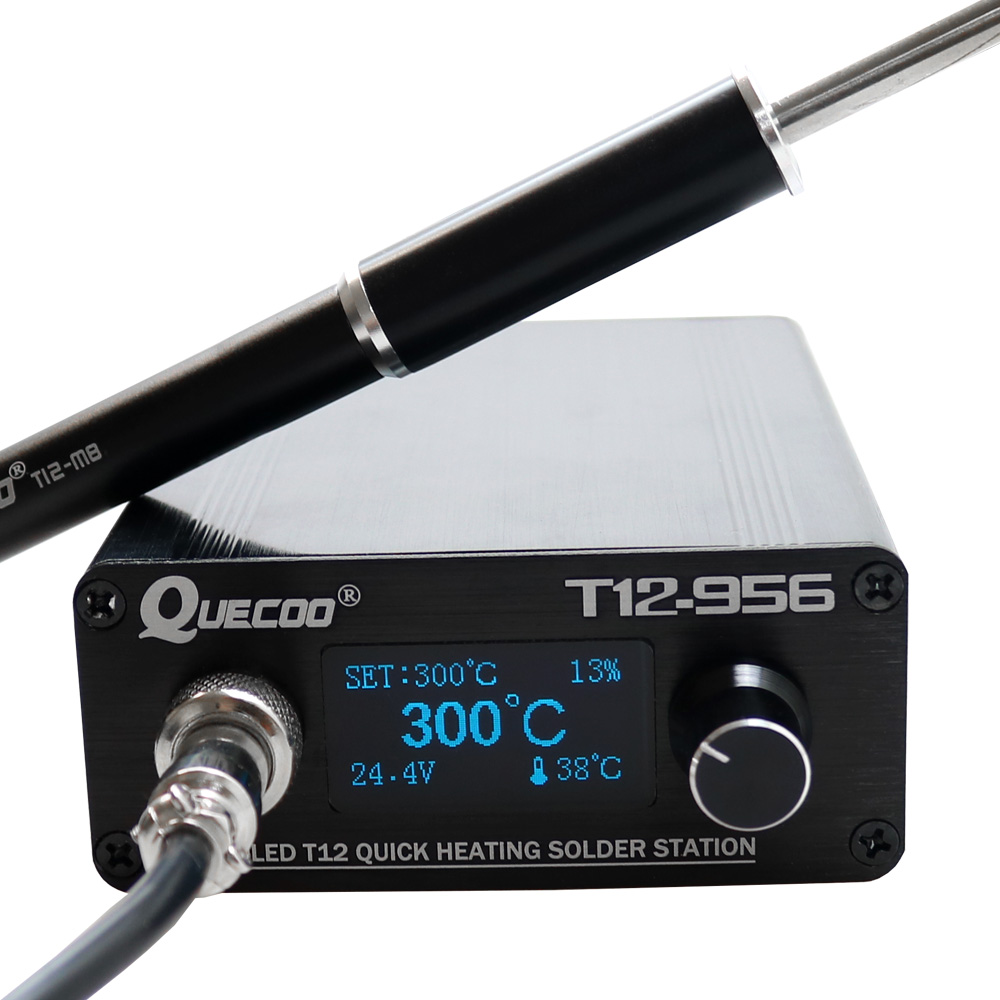 Цифровая паяльная станция QUEC – обзор и цена T12 Soldering Station Oled